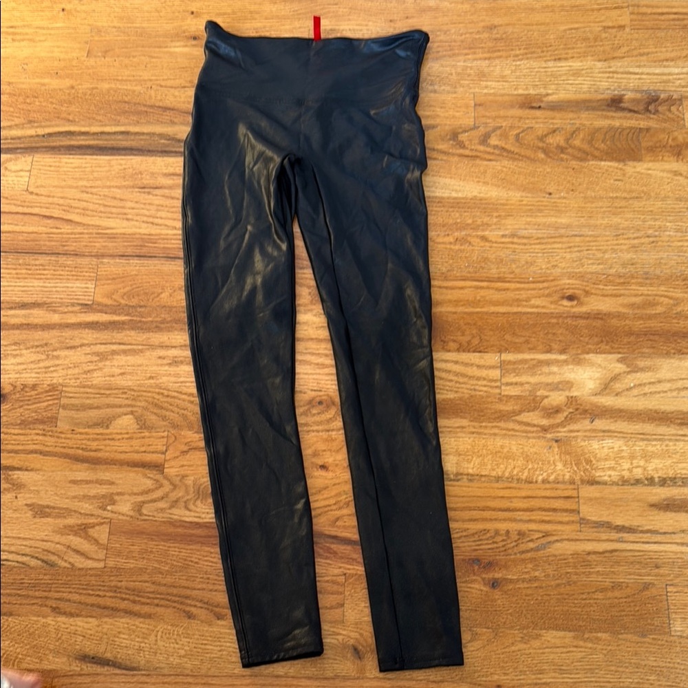 Spanx Black Faux Leather Leggings